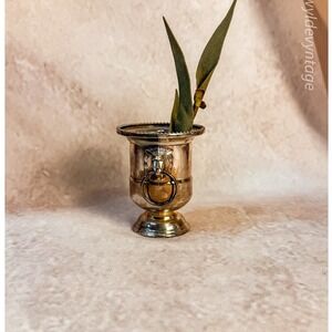 Silver Plated Mini Lion Head Ice Bucket